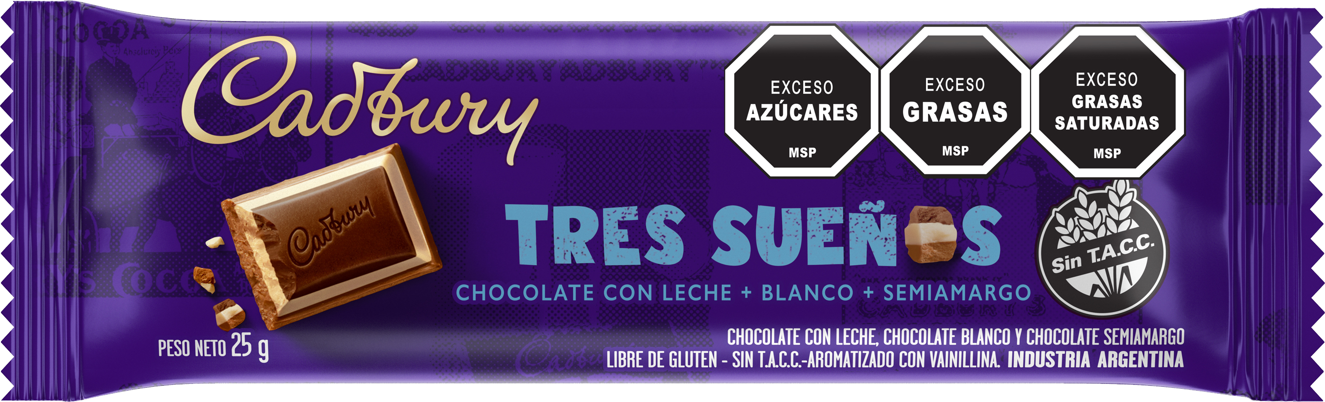 Cadbury Tres Sueños 25g - Nerilan Uruguay